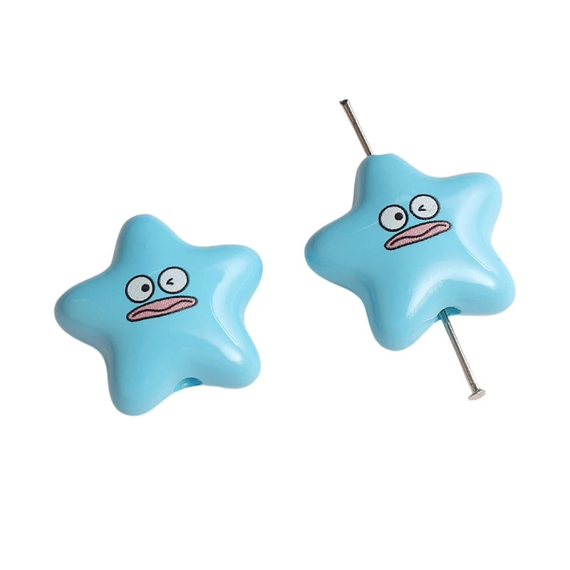 2pcs Cute Beads Cartoon Animal Star Beads For Jewelry Making DIY Earrrings Bracelet Necklace Phone Chain Hair Pin Accessories