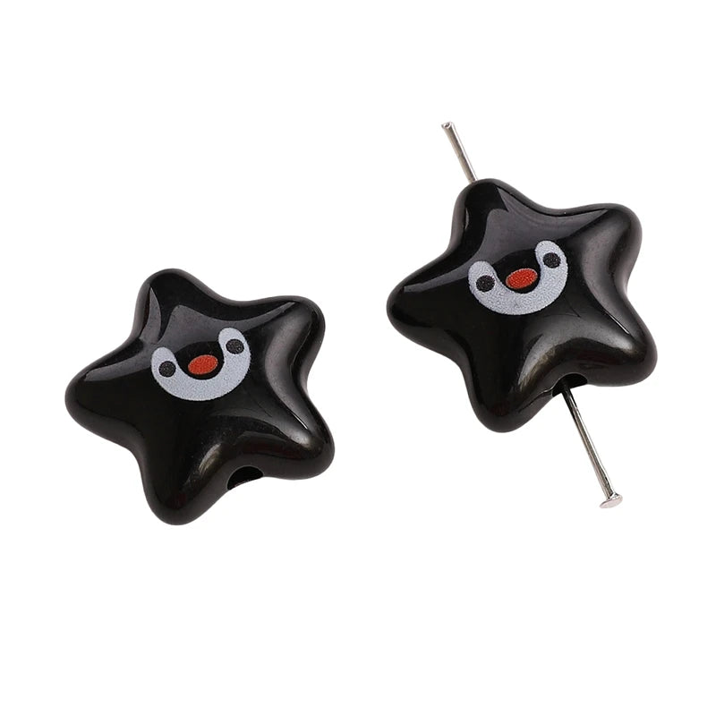 2pcs Cute Beads Cartoon Animal Star Beads For Jewelry Making DIY Earrrings Bracelet Necklace Phone Chain Hair Pin Accessories