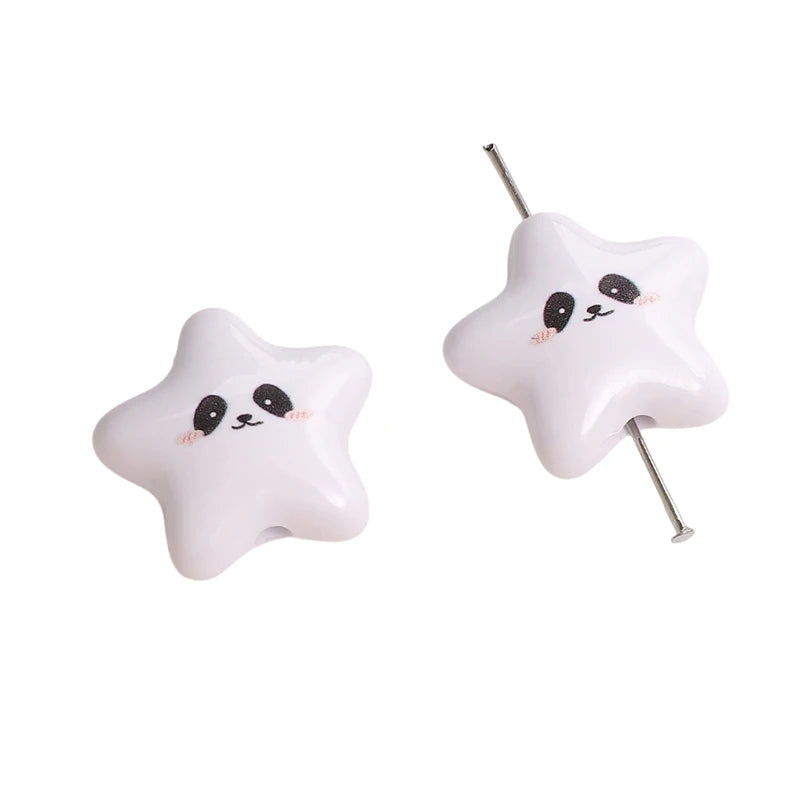 2pcs Cute Beads Cartoon Animal Star Beads For Jewelry Making DIY Earrrings Bracelet Necklace Phone Chain Hair Pin Accessories