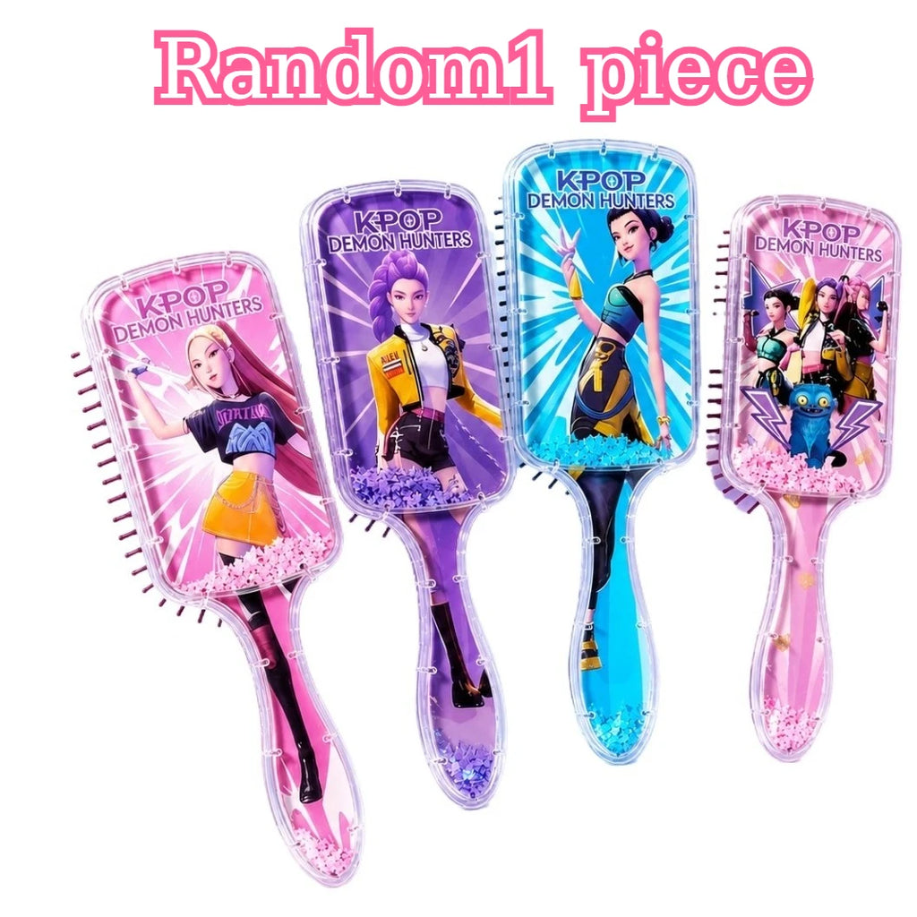Kpop Rumi Mira Zoey Cute Cartoon Air Cushion Massage Comb Anti Slip Detangling Hair Brush for Women Daily Styling Gift