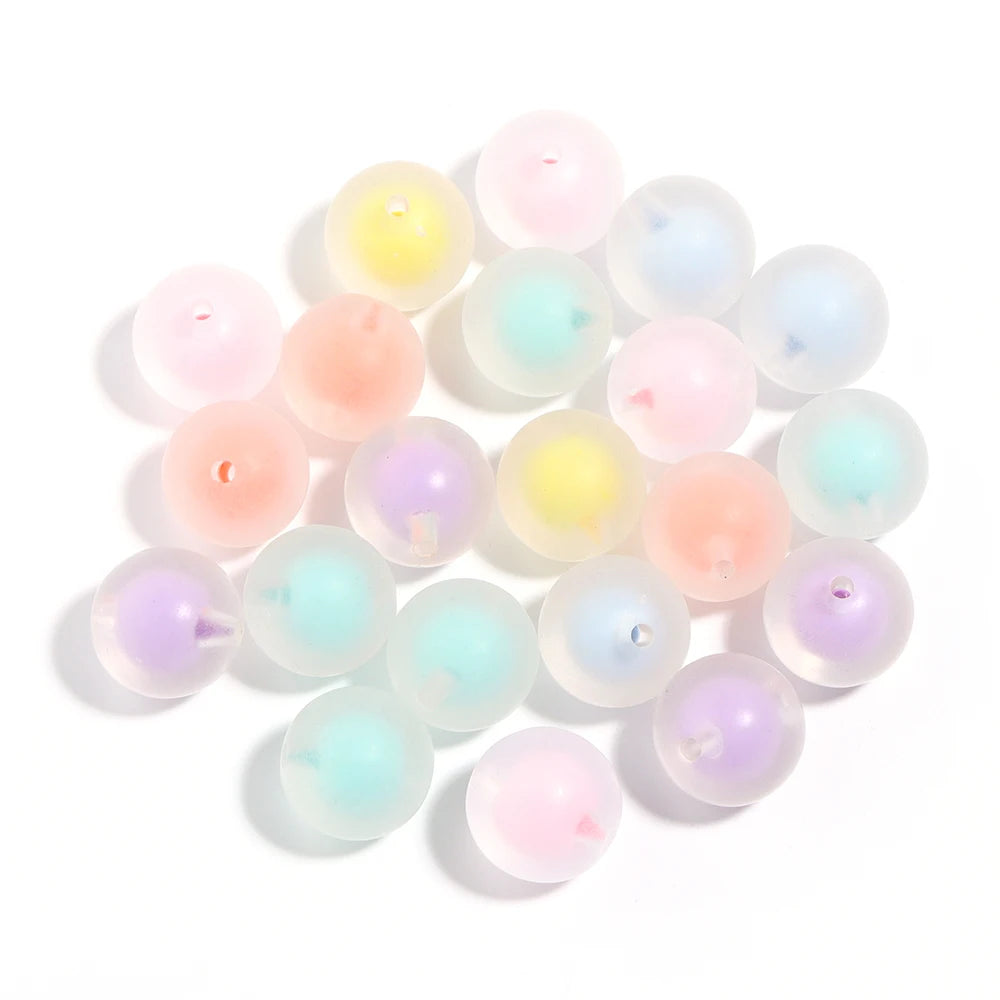 Acrylic transparent beads mixed color beads in beads loose beads for Hair Jewelry Making DIY Bracelet Necklace Chain Accessories