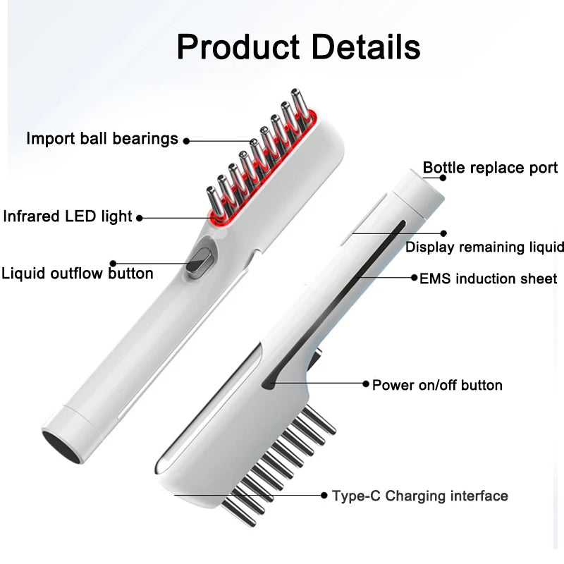 Hair Growth Comb Massage Comb Plus Hair Nourishing Liquid Beauty Tool Liquid Guide Skin Care Health Scalp Applicator MassageComb