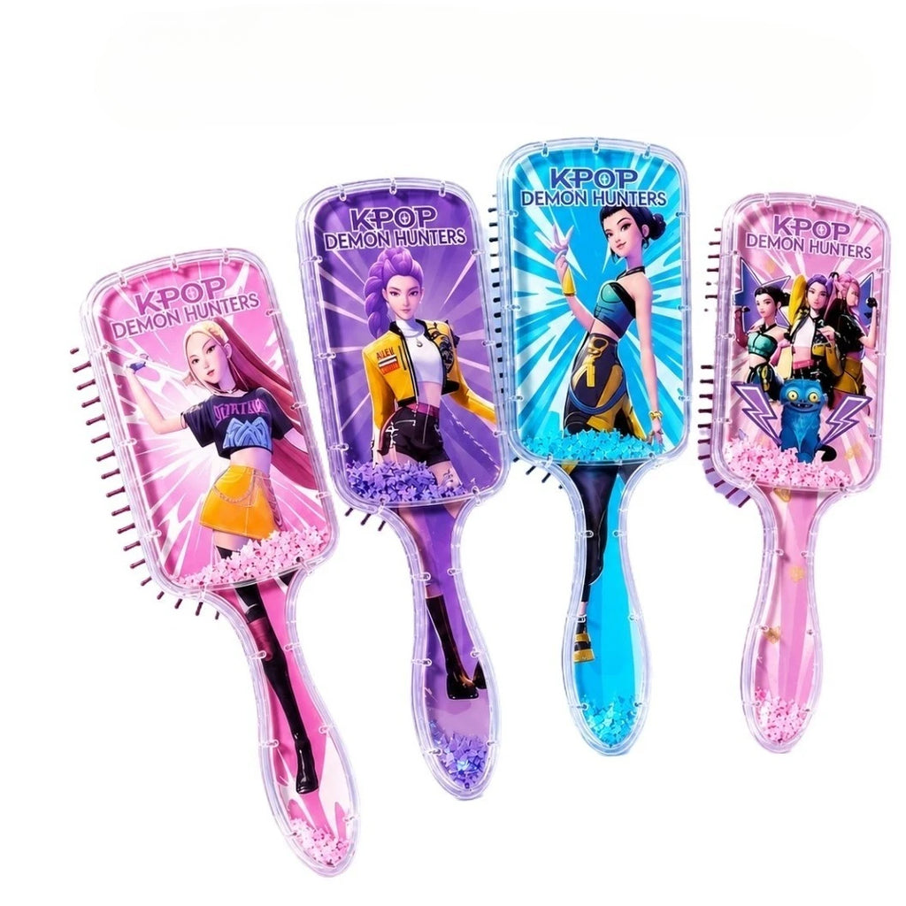 Kpop Rumi Mira Zoey Cute Cartoon Air Cushion Massage Comb Anti Slip Detangling Hair Brush for Women Daily Styling Gift