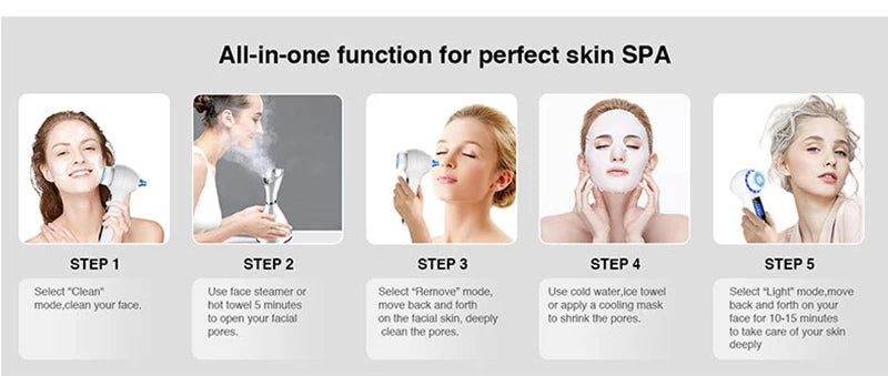 2025 NEW Facial cleansing brush multifunctional double-sided vacuum blackhead remover facial Pore cleansing skincare machine
