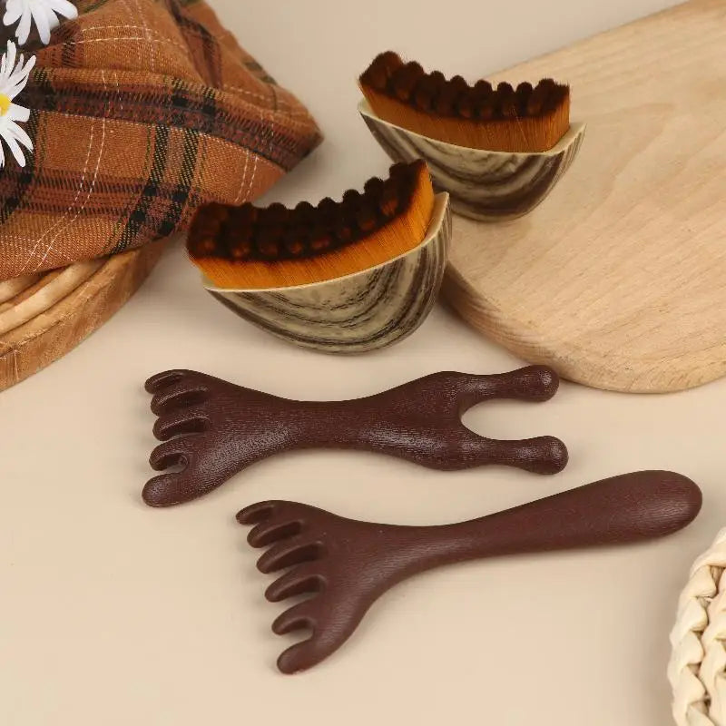 Lymphatic Contour Brush Dry Brushing Face Brush With Massage Comb Lymphatic Drainage Massager For Face Sculpting Face Skin Care