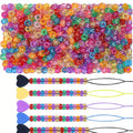 500PCS 9 × 6mm glitter small horse beads, 5 quick bead tools, suitable for hair accessories, jewelry, fashion gifts